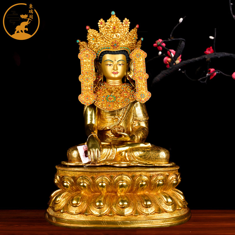 尼泊尔进口纯手工觉悟佛12岁释迦牟尼等身佛觉沃佛摆件53cm佛像