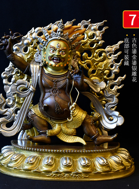 台湾纯铜鎏金鎏银雕花密宗佛像