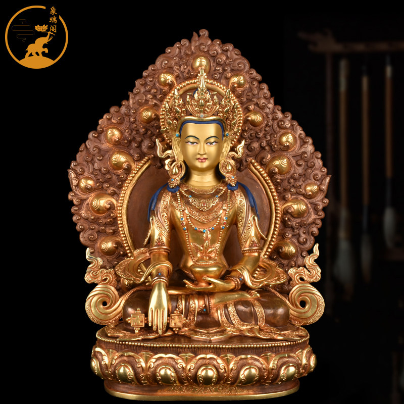 藏传密宗苯教辛饶弥沃如来雍仲本药师佛释迦牟尼佛西绕米沃佛像