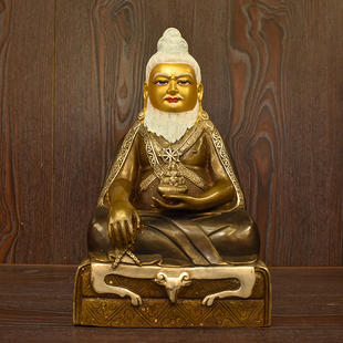 密宗铜 唐东杰布 桥梁鼻祖 藏戏鼻祖 开山鼻祖摆件30cm佛像