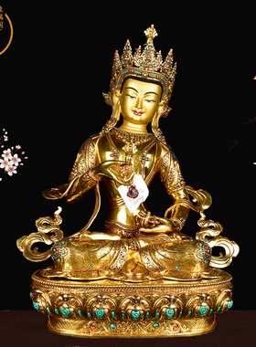 象瑞阁 尼泊尔进口纯手工金刚萨埵藏传密宗鎏金纯紫铜像15寸佛像