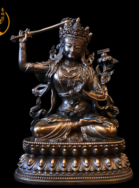 工艺文殊菩萨纯铜密宗尼泊尔佛像