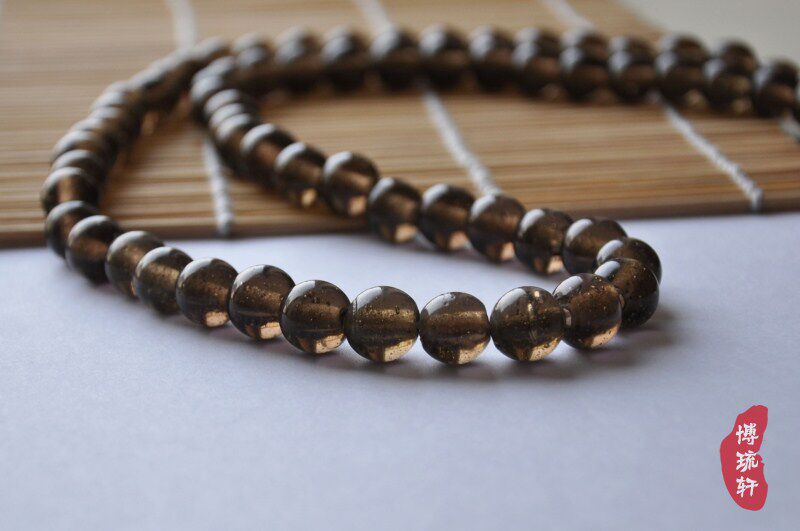 博琉轩纯手工古法琉璃珠色11-12mm老珠子出口货单颗紫晶老厂