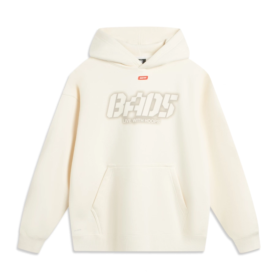 李宁反伍BADFIVE男子加绒保暖宽松套头连帽卫衣AWDV877