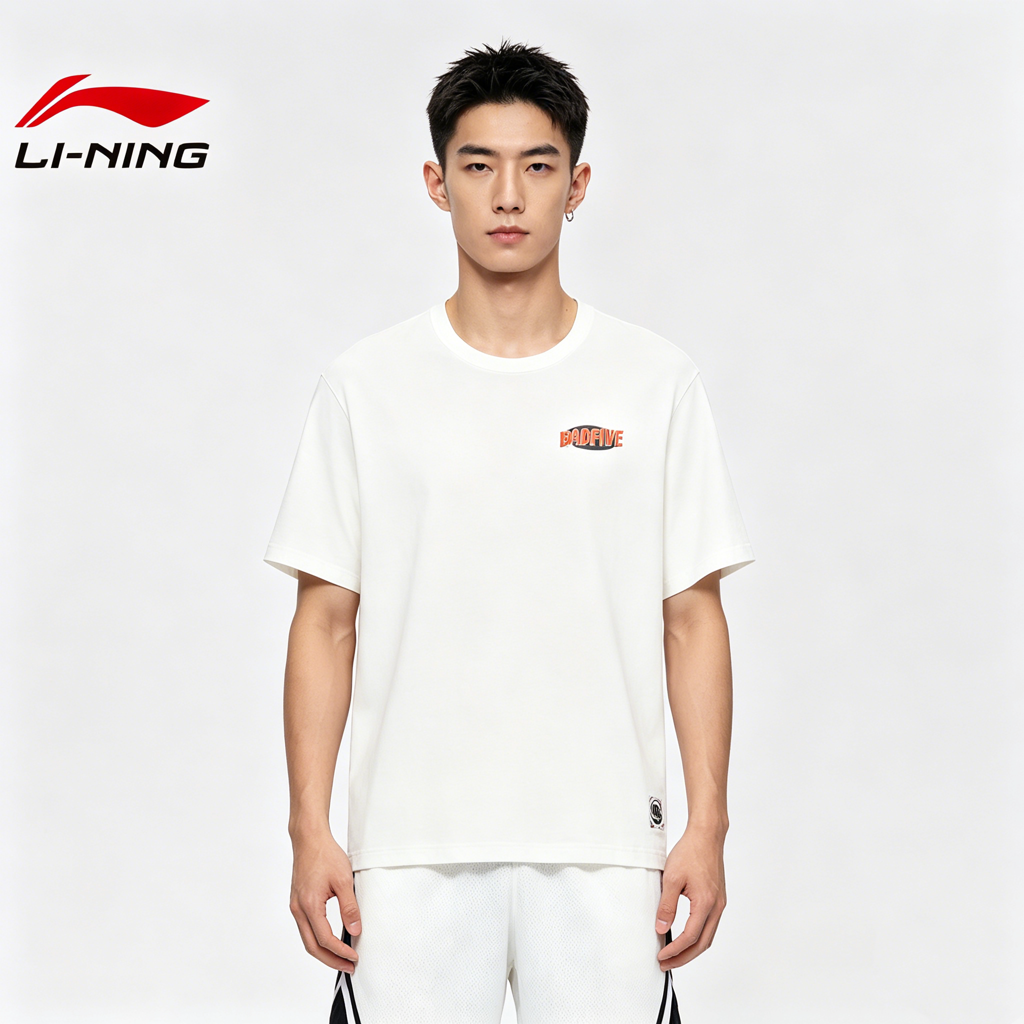 2026夏季新款李宁反伍短袖男子复古时尚休闲运动透气上衣AHSU149