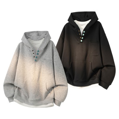 STA GTAL重磅解构拼接立领连帽卫衣男秋cleanfit美式开衫外套上衣