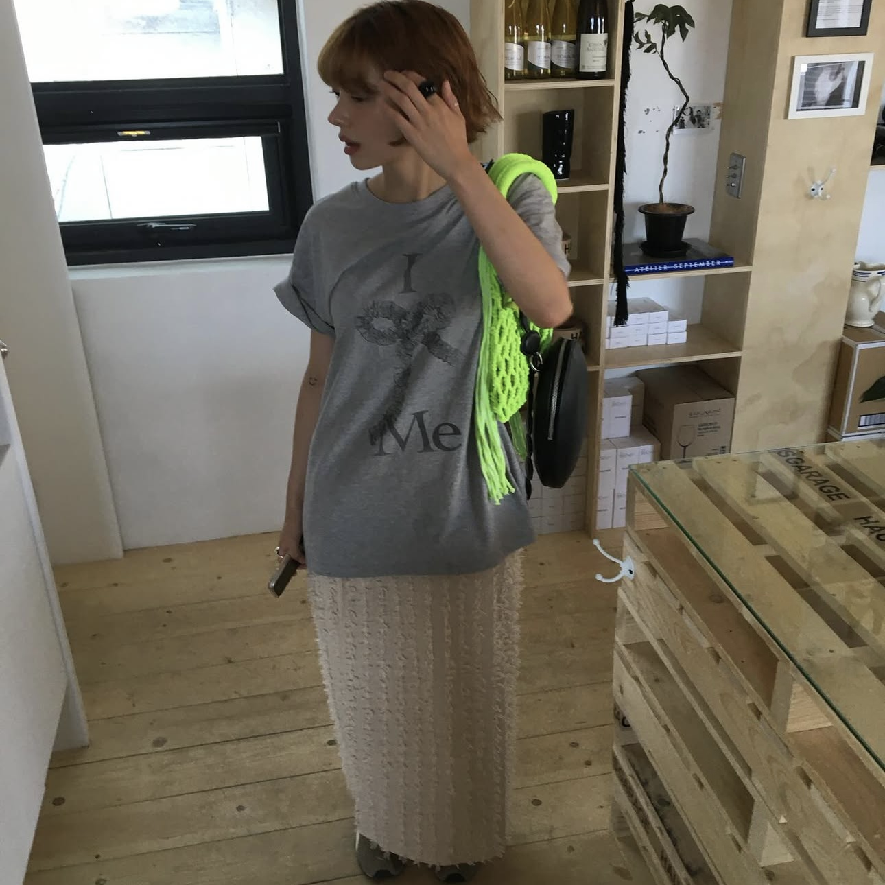 凡他姨【二氧化甜】夏季高级韩系灰显瘦纯棉圆领短袖情侣装宽松