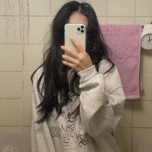 Boys涂鸦印花卫衣连帽套头加绒女 sloppyseconds韩国Beta 凡他姨