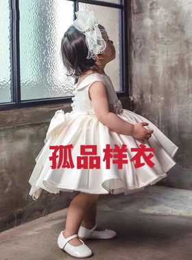 清仓儿童晚礼服公主裙花童钢琴演出服女童主持人生日小女孩婚纱裙