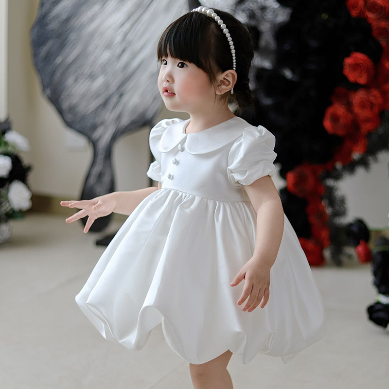 女宝宝周岁公主裙生日抓周礼服花童婚纱蓬蓬裙夏新款高端连衣裙
