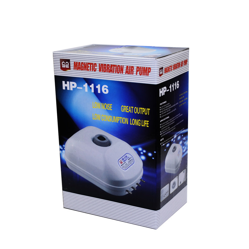 森森水族鱼缸增氧泵HP-1116冲氧泵养鱼增氧机四头氧气泵15W可调节