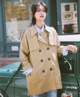 0春季新款韩版学生chic外套风衣