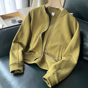 立领拉链卫衣开衫短款外套女春秋季宽松休闲运动小个子夹克棒球服