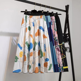 Medium length pleated skirt and half skirt 中长裙百褶半身裙