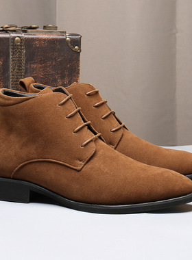 Chelsea retro lace up pointed oversized Martin men boots男靴