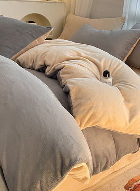 加厚床单被套枕套三四件套Thick bed sheets+duvet covers+pillow