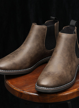 Chelsea men's high top shoes formal single boots正装单鞋男靴