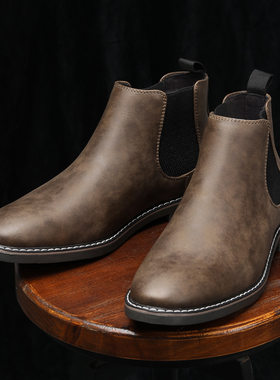 Chelsea men's high top shoes formal single boots正装单鞋男靴