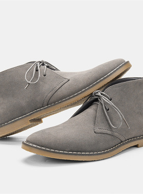 春夏百搭透气经典绒面男靴沙漠靴 Handsome breathable Men Boots