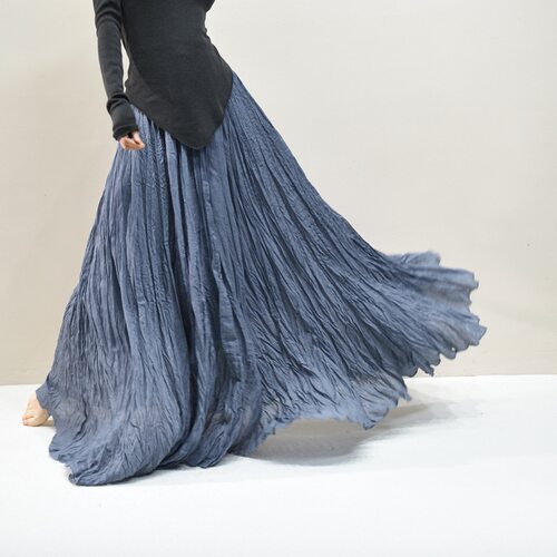 肌理感褶皱半身裙 Texture pleated skirt long skirt