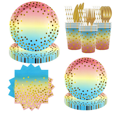 Birthday Party Supplies Paper Plates婚礼生日派对布置用品纸盘