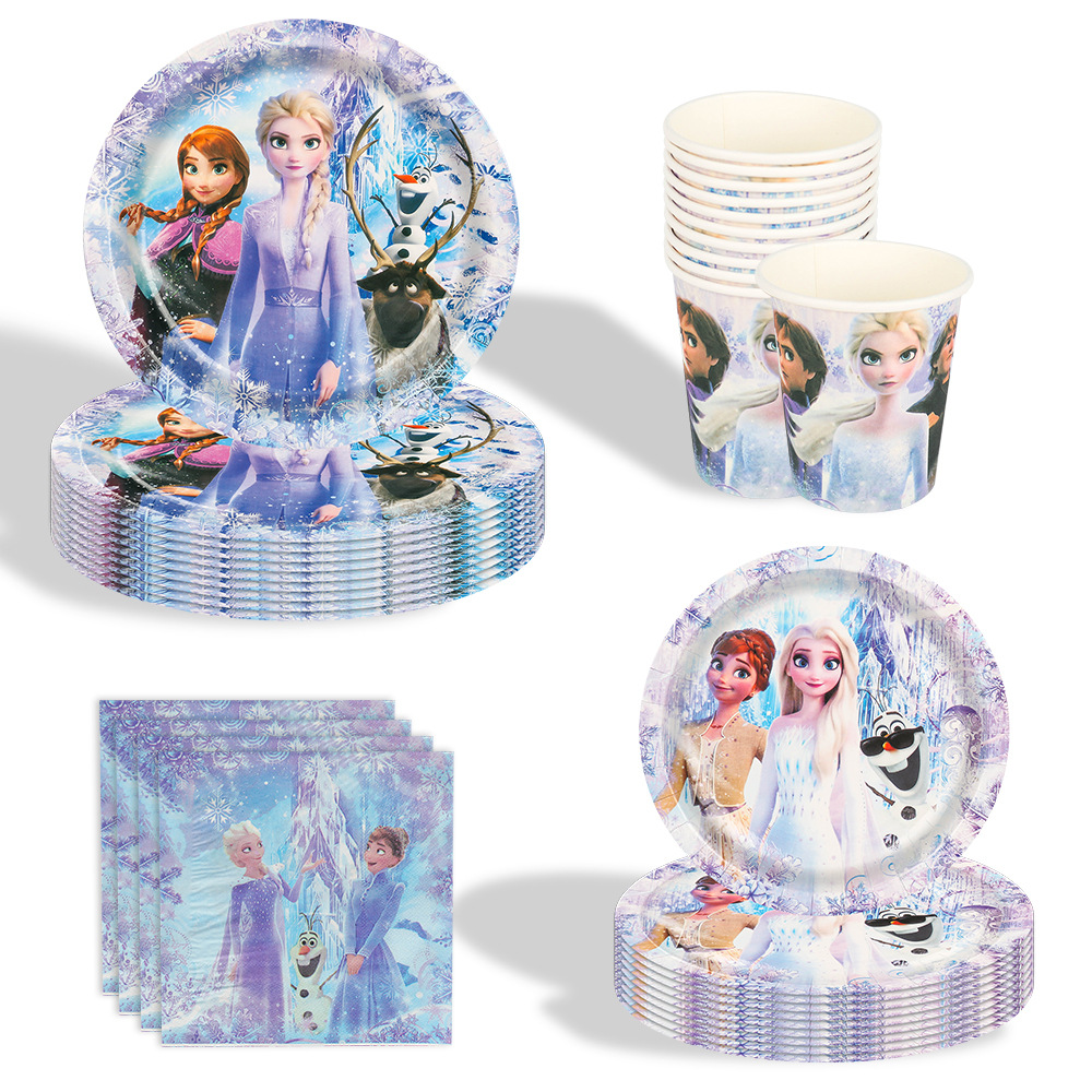 Elsa Princess Birthday Party Supplies 冰雪奇缘生日派对用品