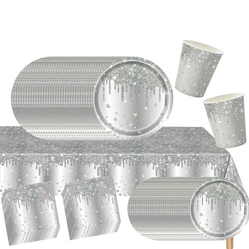 生日婚礼银色钻石派对装扮用品 Birthday Wedding Party Supplies