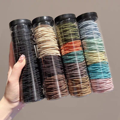 100PCs Hair Bands Elastics Ponies Ties 100根弹力发绳马尾发圈