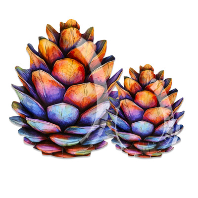 松果形状一次性派对异形纸盘 10PCs Pinecone Paper Plates Party