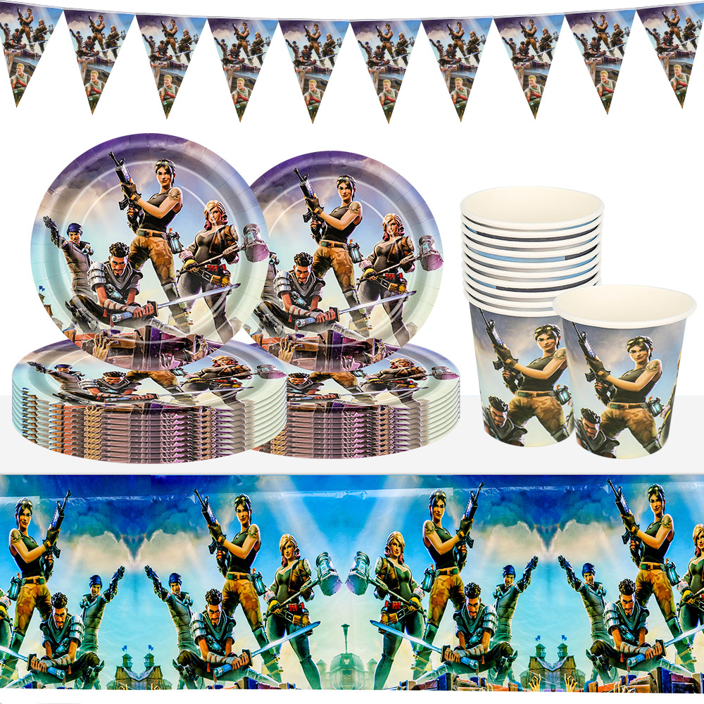 Birthday Party Supplies Tableware Set 生日派对一次性纸盘套装