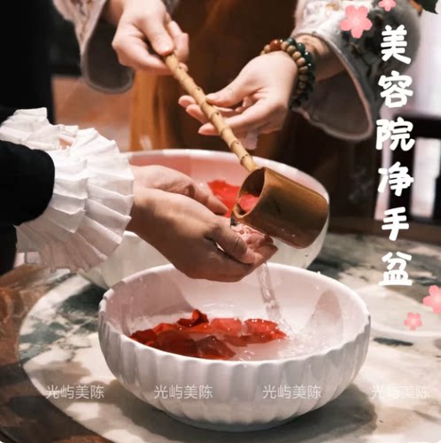 美容院瑜伽净手盆禅意颂钵疗愈洗手礼盆欢迎仪式泰式spa按摩专用