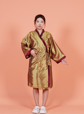美发店高档网红和服烫染客袍