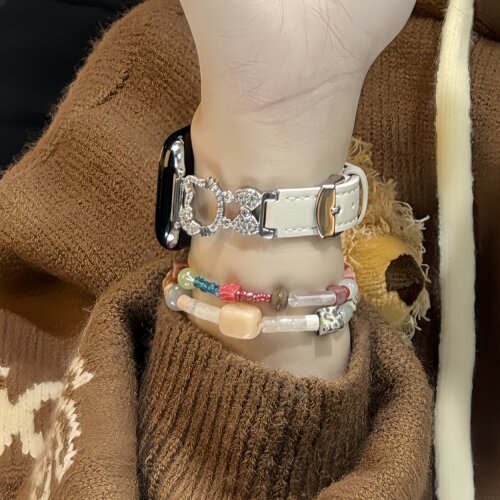 手表表带满钻蝴蝶结凯蒂猫拼皮