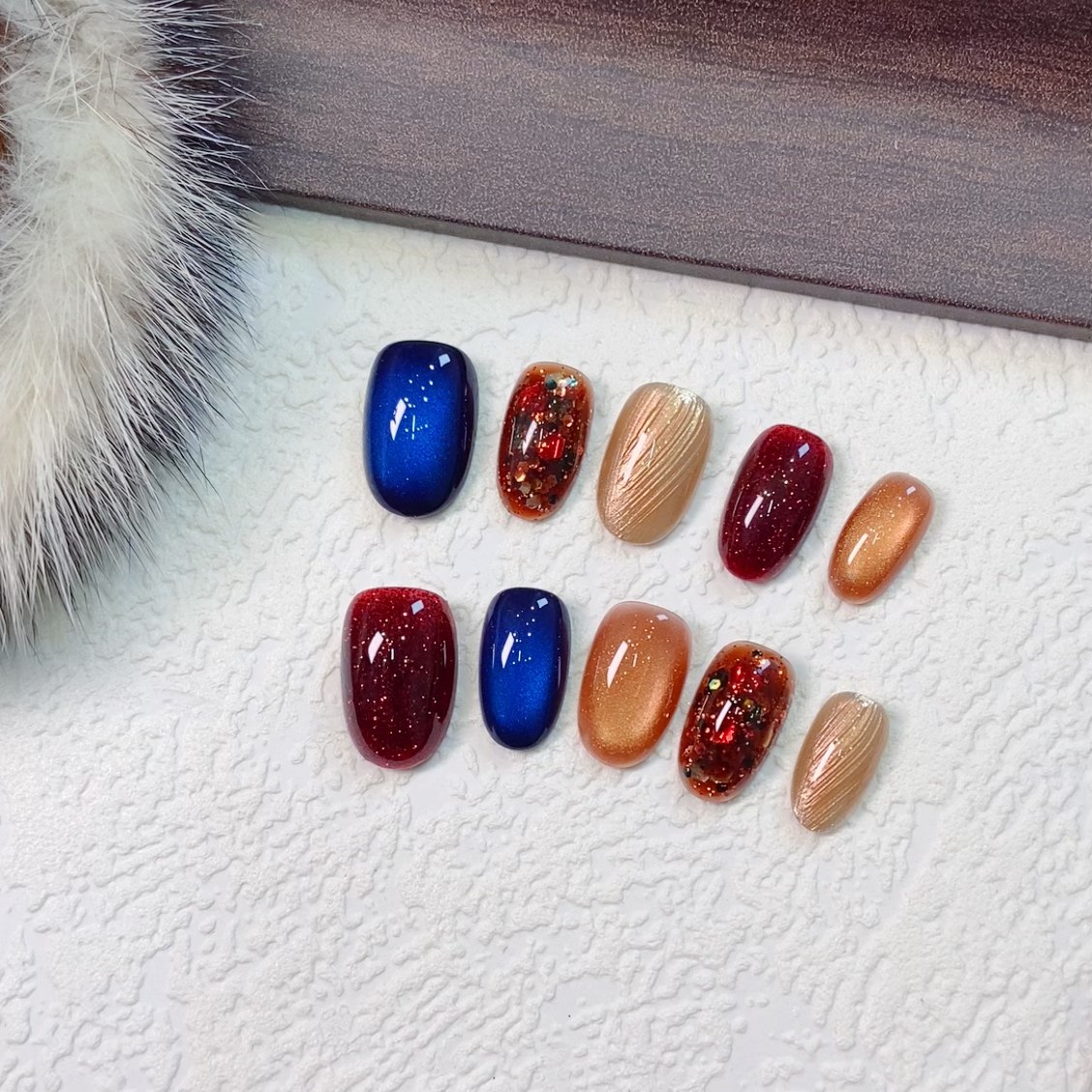 媛满【星河撞色】猫眼碎钻建构纯手工穿戴美甲长短款高级感80派对,彩妆/香水/美妆工具,穿戴甲/甲片,淘宝优惠券,粉丝福利购,淘宝优惠卷