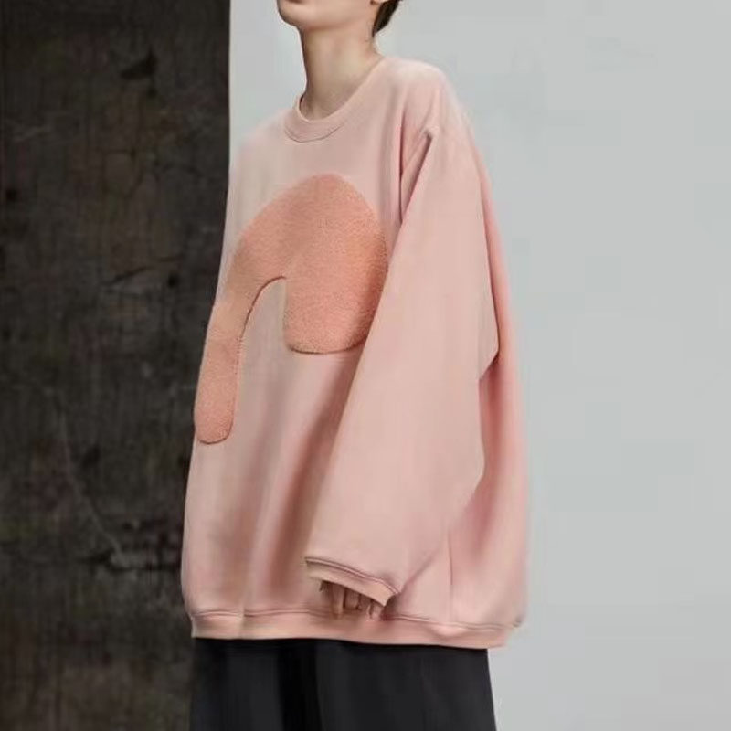 唐卡秋冬加厚卫衣休闲宽松百搭take about时尚韩版套头圆领加绒女