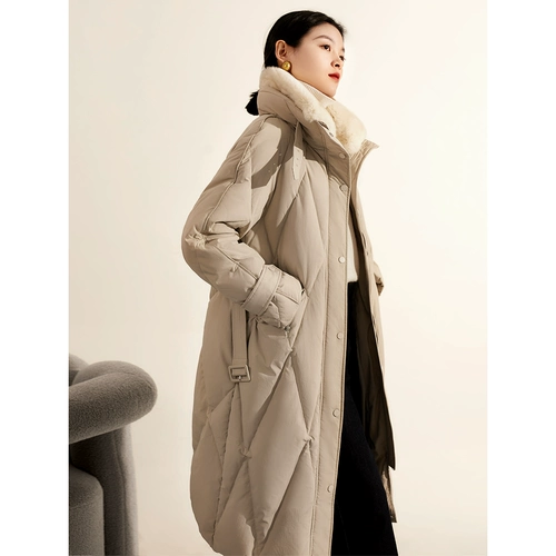 の 95 White Goose Velvet Fluffy 750 Series Long Down Jacket