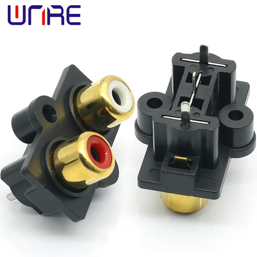 RCA-207C镀金音箱视频接口AV插座