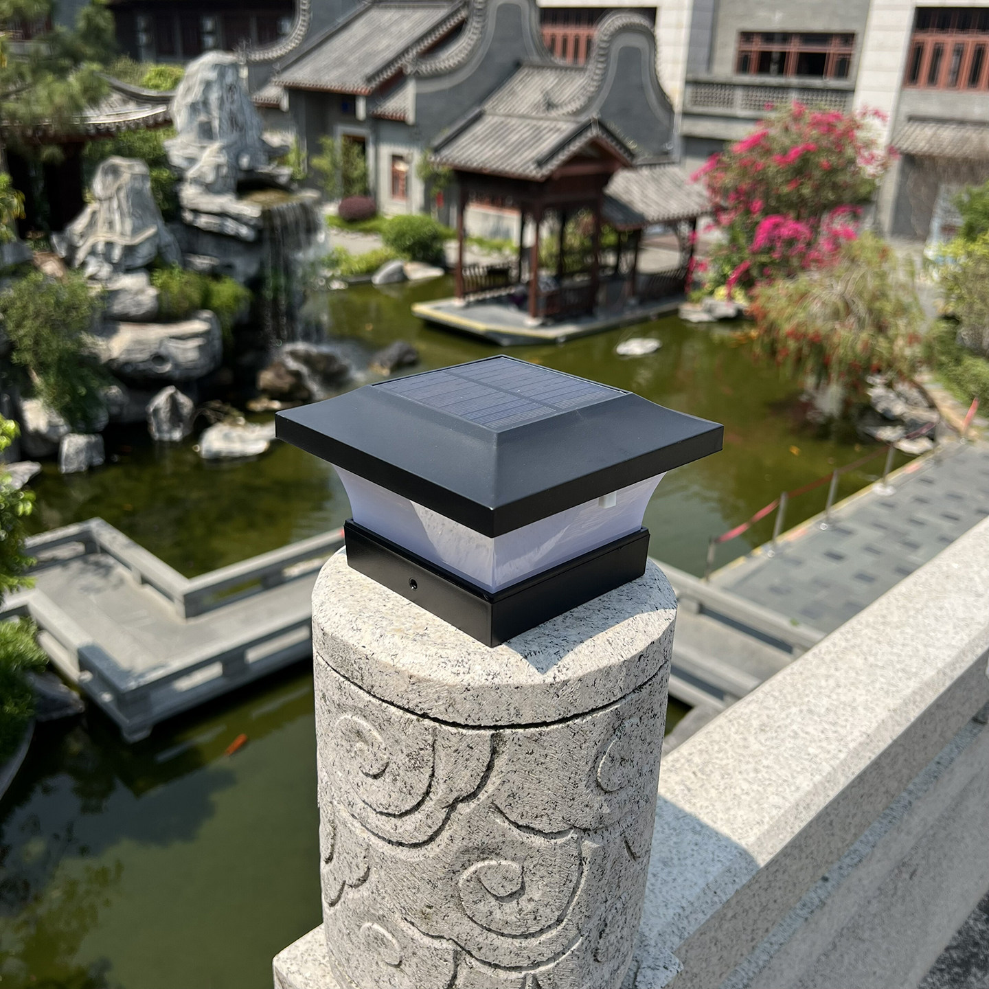 太阳能柱头灯防水户外别墅庭院花园篱笆围墙乡村大门柱子栏杆灯