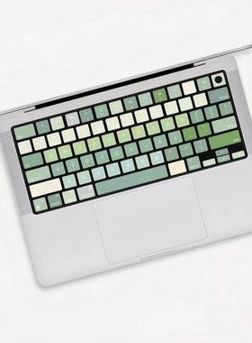 绿色心情适用于2023苹果MacBook键盘贴纸Pro14寸Air13笔记本贴纸