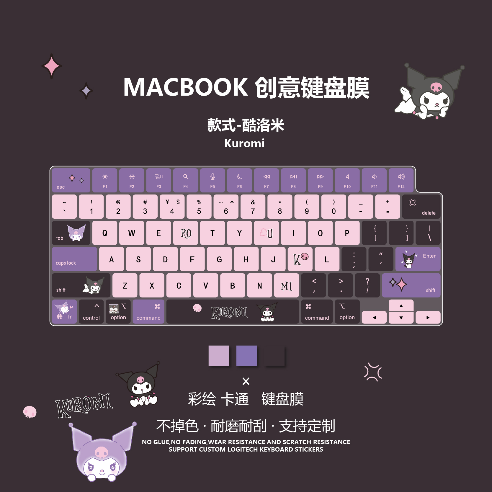 适用苹果MacBook键盘膜Pro14/15寸16电脑Air13新款笔记本M2/M3/M4