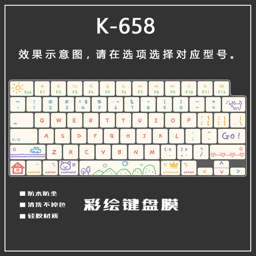 适用于2022苹果MacBook键盘膜Pro14寸Air13新款笔记本膜可爱卡通