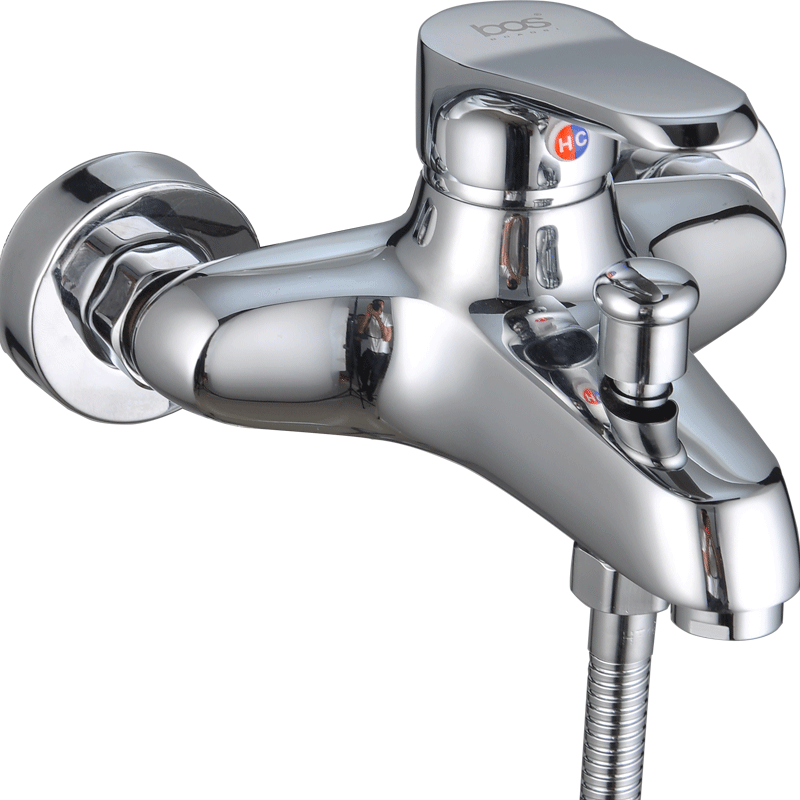 柏奥斯 全铜淋浴简装花洒套装 大花洒喷头 淋浴浴缸冷热水龙头