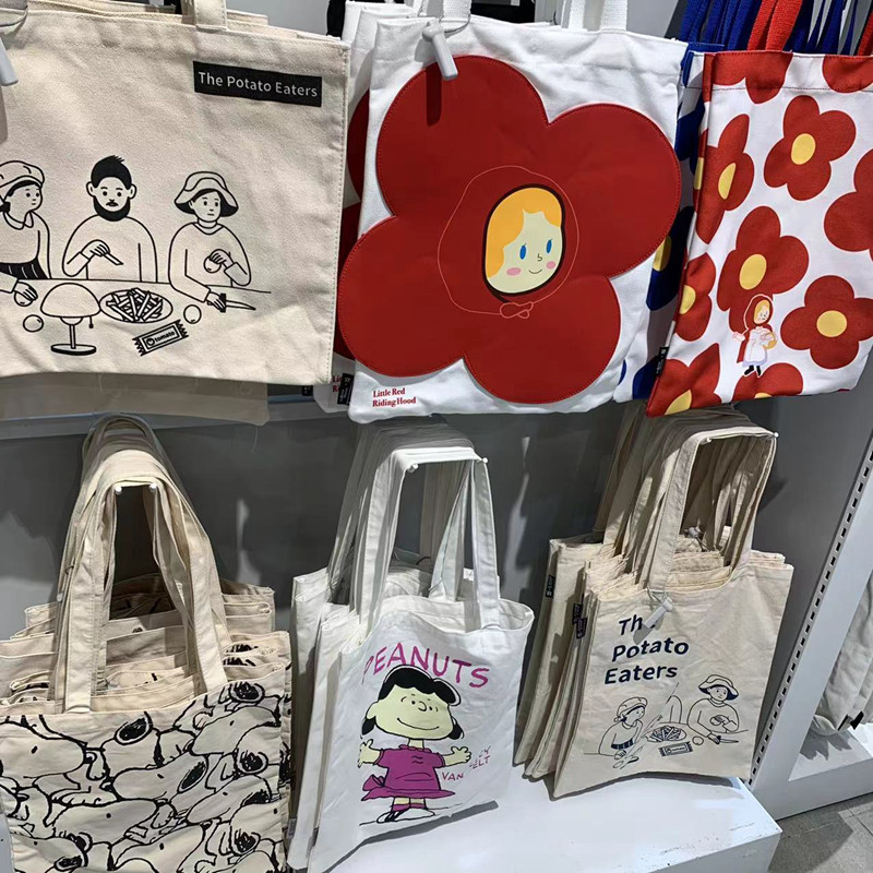 诺米nome女士包包帆布袋单肩包学生背书购物袋拎书袋斜挎男女日韩