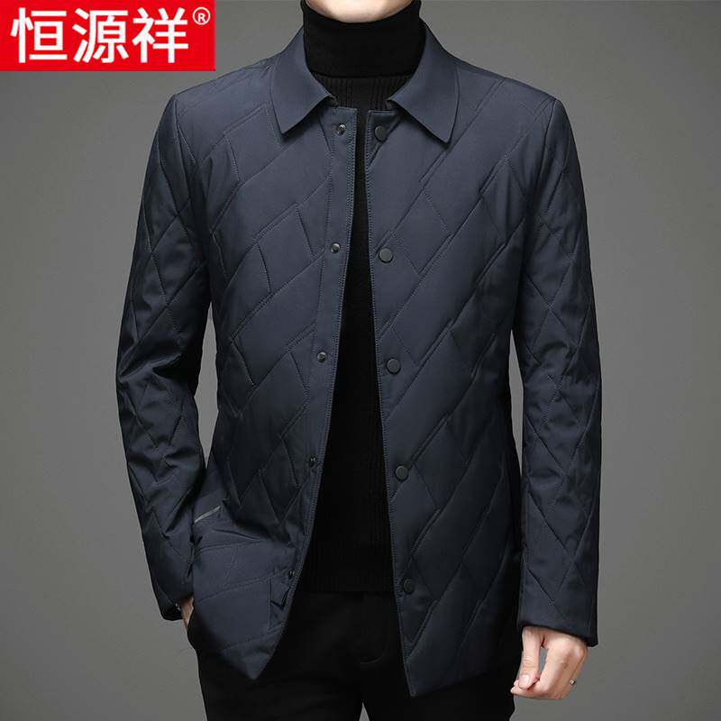 恒源祥秋冬季中年男士棉服轻薄款棉衣翻领棉袄休闲夹克爸爸装外套属于什么档次？