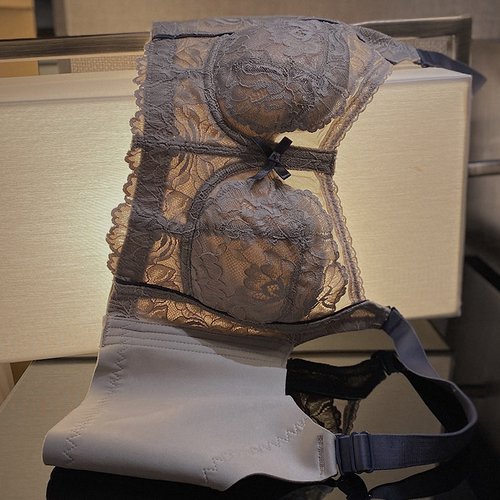 大胸显小缩胸薄款防下垂文胸罩女夏季内衣显胸小调整型收副乳矫正