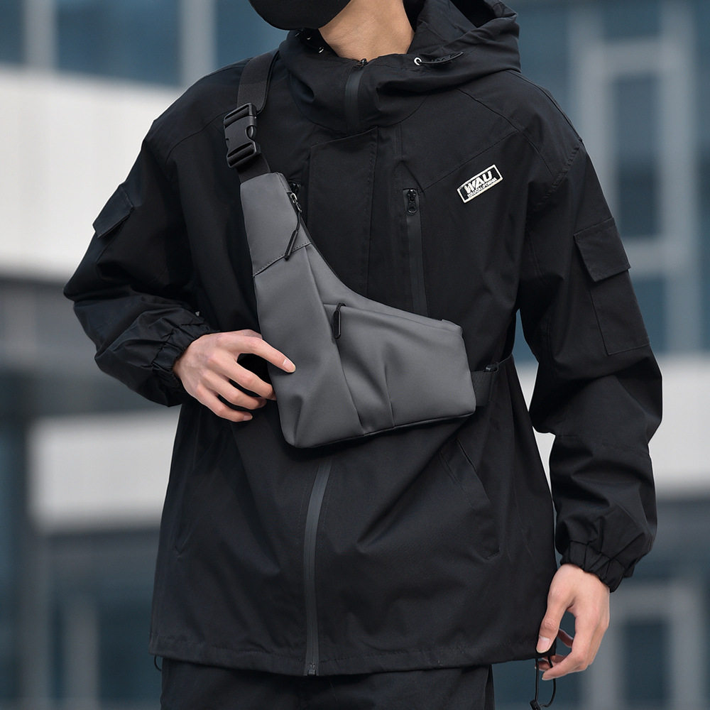 新款男士便携胸包户外运动单肩包简约不规则轻薄斜跨包休闲腰包潮,箱包皮具/热销女包/男包,胸包,淘宝优惠券,粉丝福利购,淘宝优惠卷