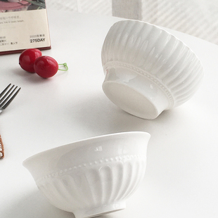 北欧风格 大厂订单 陶瓷餐具竖条纹高脚碗汤碗饭碗 Garden Annie