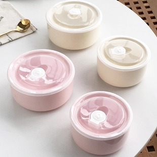 陶瓷带盖密封保鲜碗上班可微波炉加热饭盒 大厂订单 Annie Garden