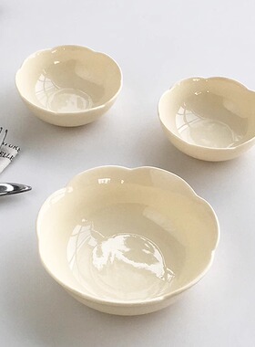 Annie Garden 外贸订单 法式轻奢陶瓷小众设计家用米饭碗蘸料味碟