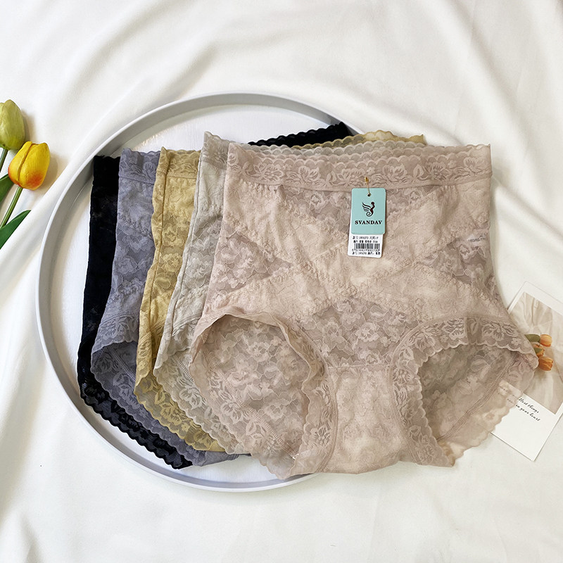 春季新款中腰三角蕾丝轻收腹内裤女性感时尚蚕丝内裆透气舒适短裤,女士内衣/男士内衣/家居服,女三角裤,淘宝优惠券,粉丝福利购,淘宝优惠卷
